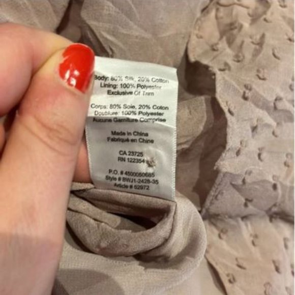 Babaton Aritzia "Augusta" Silk Swiss Dot Blouse - Picture 14 of 14